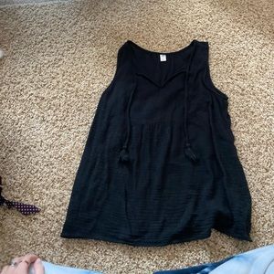 Old Navy Black Tie Top
